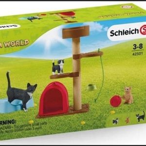 Schleich 42501 Mother cat and kittens, cat tree figures toys